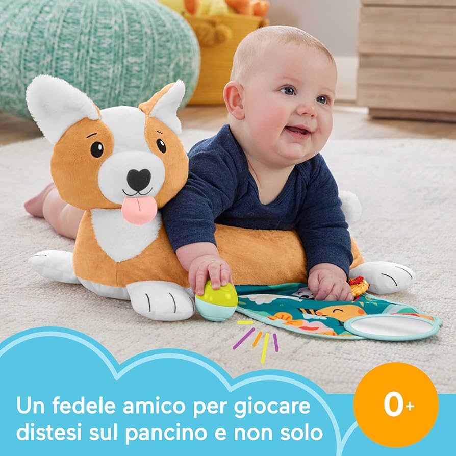 Fisher-Price Cuscino Corgi Tummy Time 3 in 1