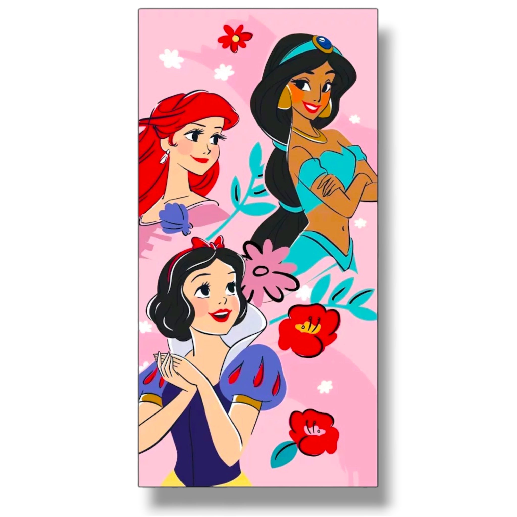 Telo mare DISNEY PRINCESS 140 x 70 cm Jasmine Ariel Biancaneve asciugamano in microfibra per bambini piscina spiaggia