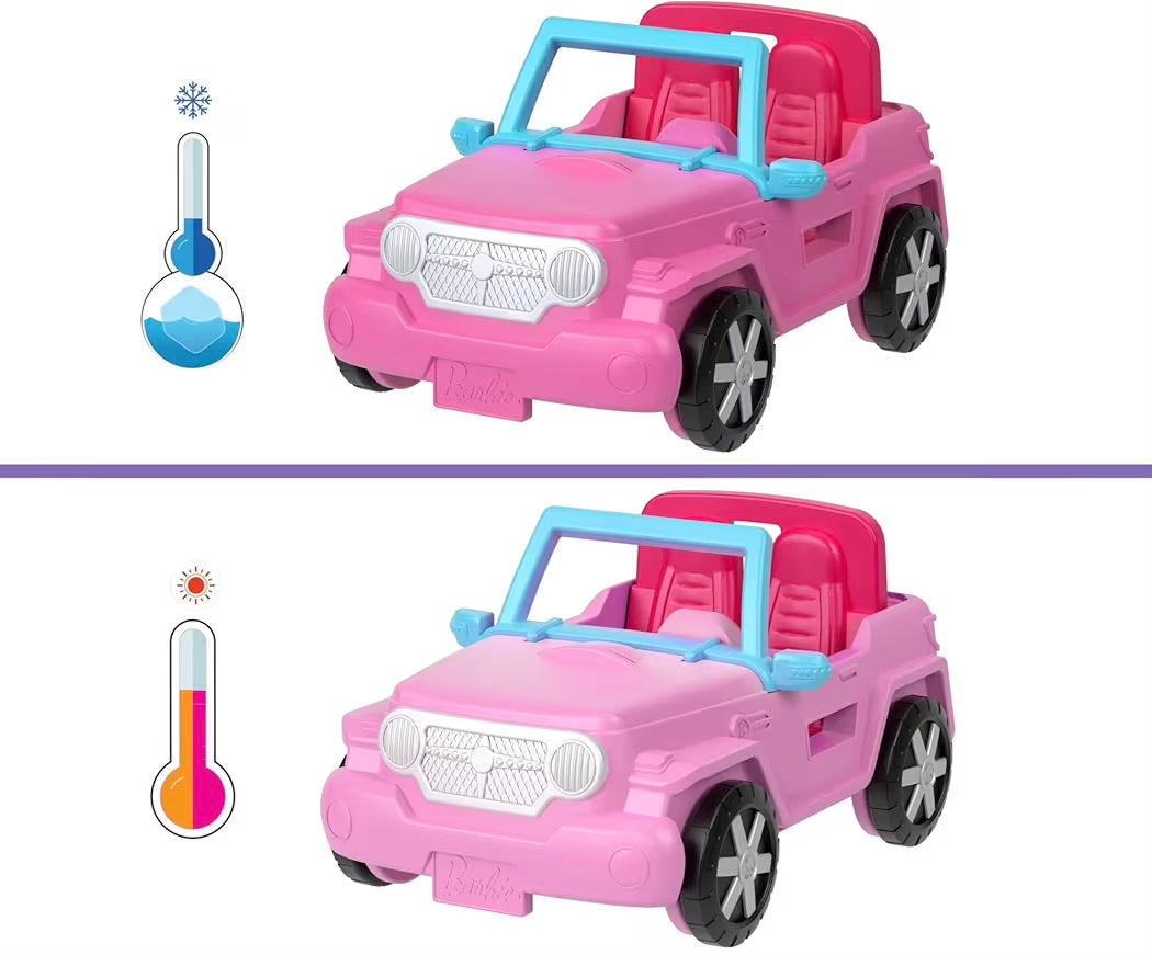 Mattel Barbie Mini BarbieLand Jeep Fuoristrada HYF43 con Mini Bambola e Veicolo