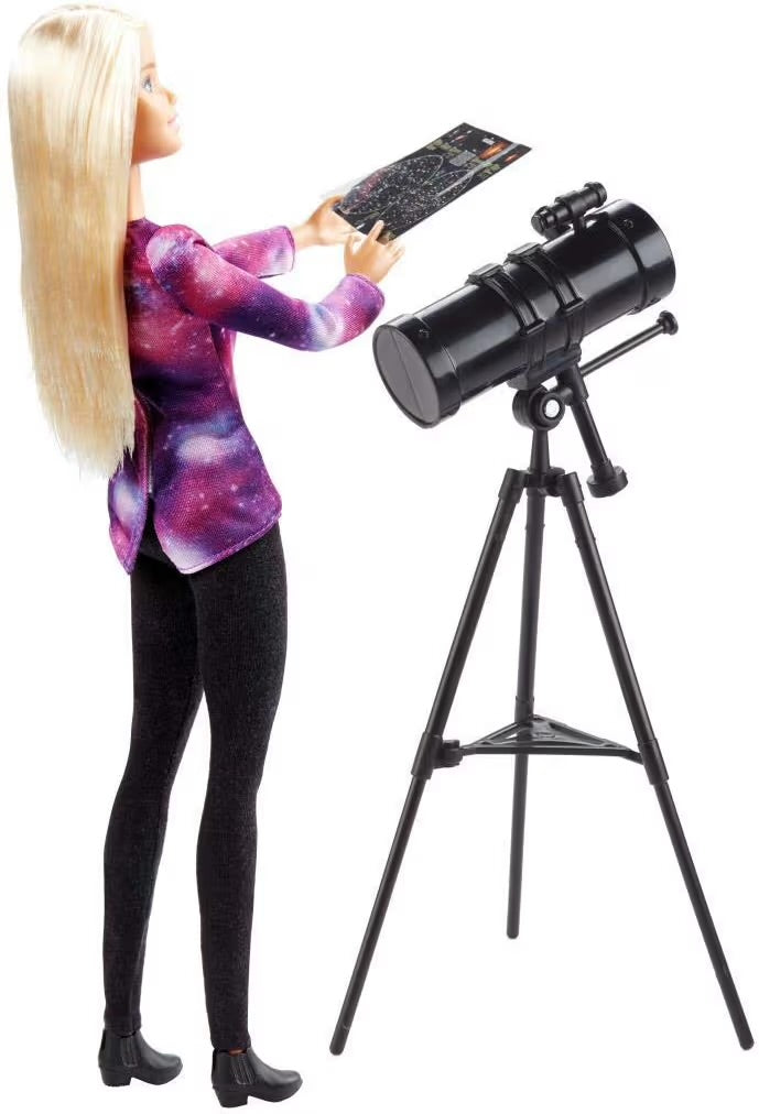 Barbie Carriere Astrofisica Bambola Bionda con Telescopio e Accessori