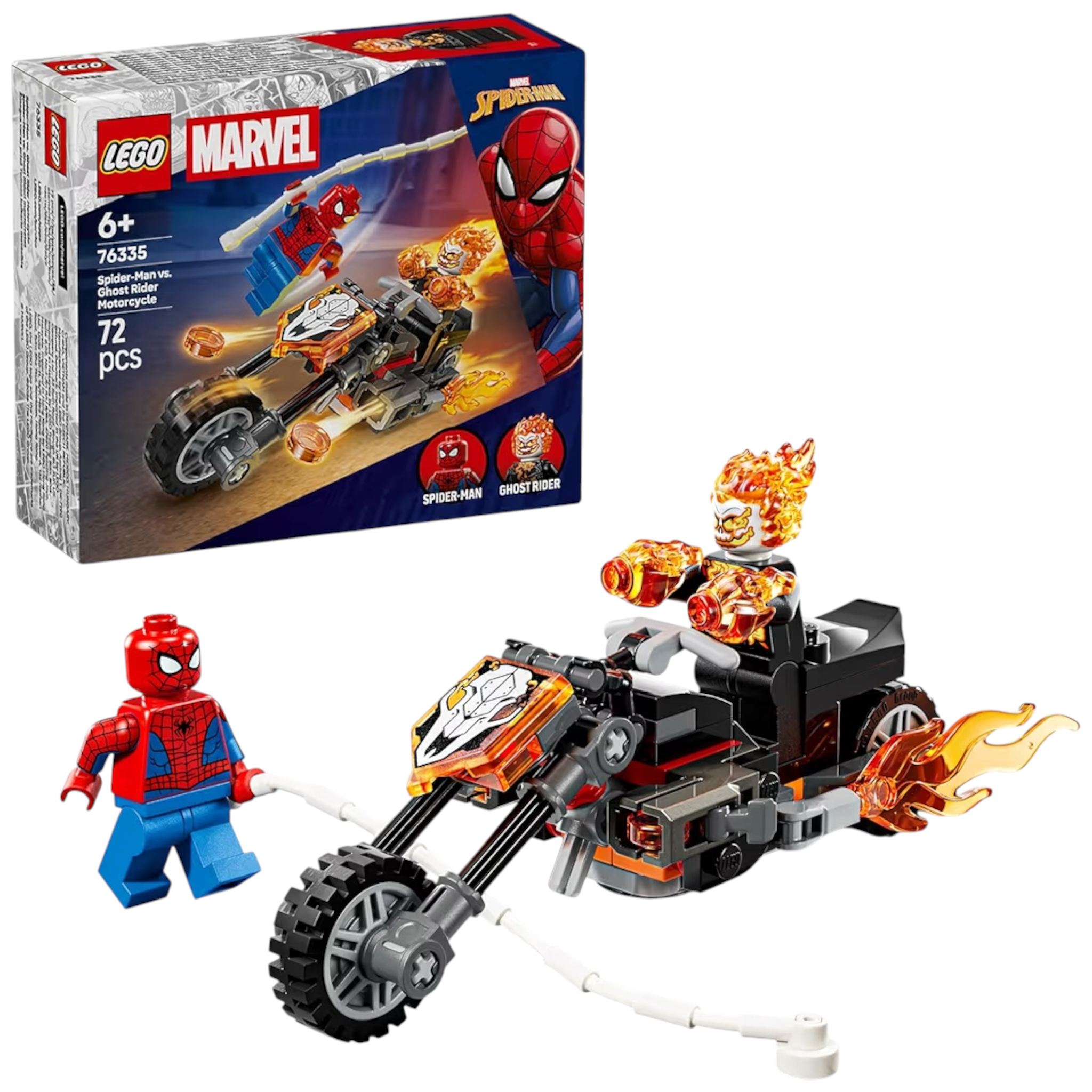 LEGO Marvel 76335 Spider-Man vs Ghost Rider in Motocicletta