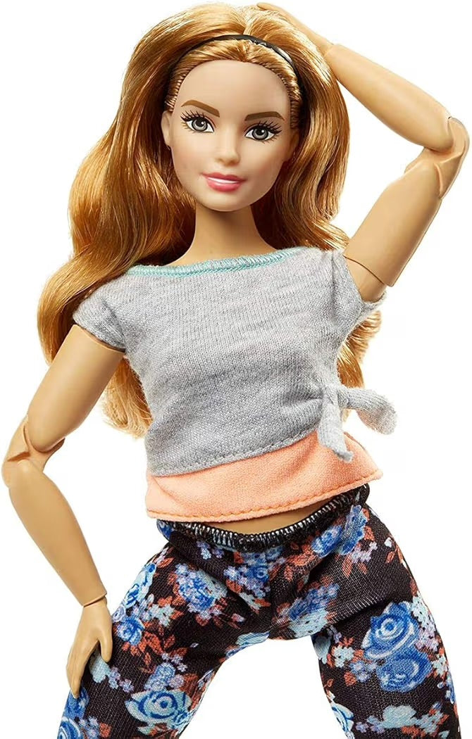 Mattel Barbie Bambola Top Grigio/Arancione Snodata 22 Punti Snodabili per Infiniti Movimenti Giocattolo per Bambini 3 + Anni FTG84