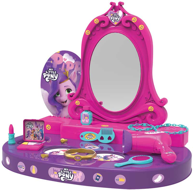 My Little Pony Pipp Petals Mane Melody Salon Vanity Set – Playset Bellezza con Accessori Giocattolo Bambini