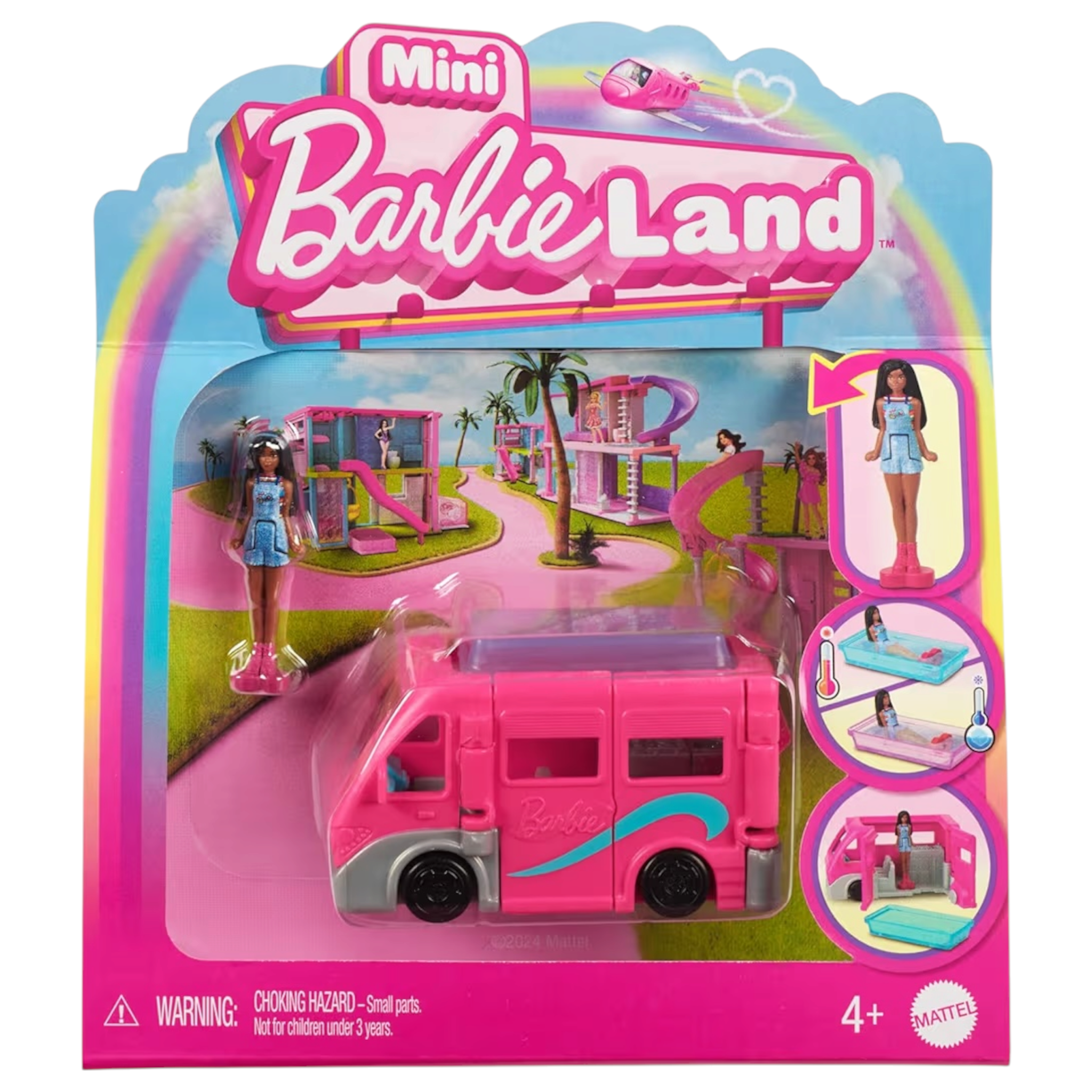 Mattel Barbie Mini BarbieLand Camper dei Sogni HYF39 con Mini Bambola e Veicolo