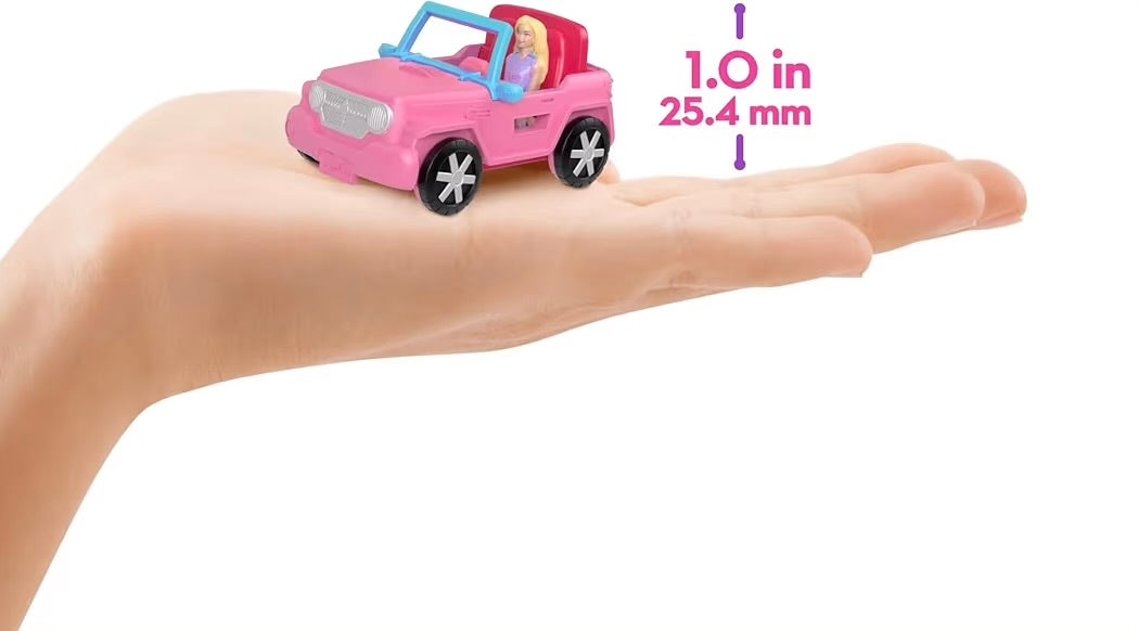 Mattel Barbie Mini BarbieLand Jeep Fuoristrada HYF43 con Mini Bambola e Veicolo