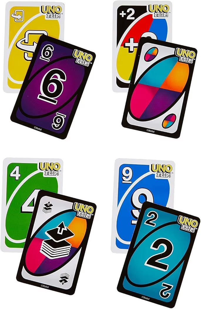 Mattel Games Uno Flip Il mitico gioco di carte per tutta la famiglia in una nuova variante, con mazzo a doppia faccia e una speciale carta Flip