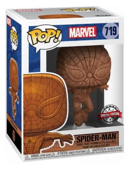 Funko Pop Marvel Spideman Wooden Special Edition 719