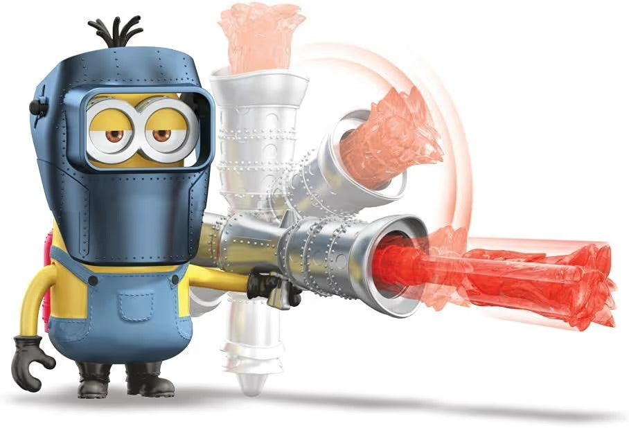 Mattel Minions Kevin Figure con pulsante di attivazione lanciafiamme