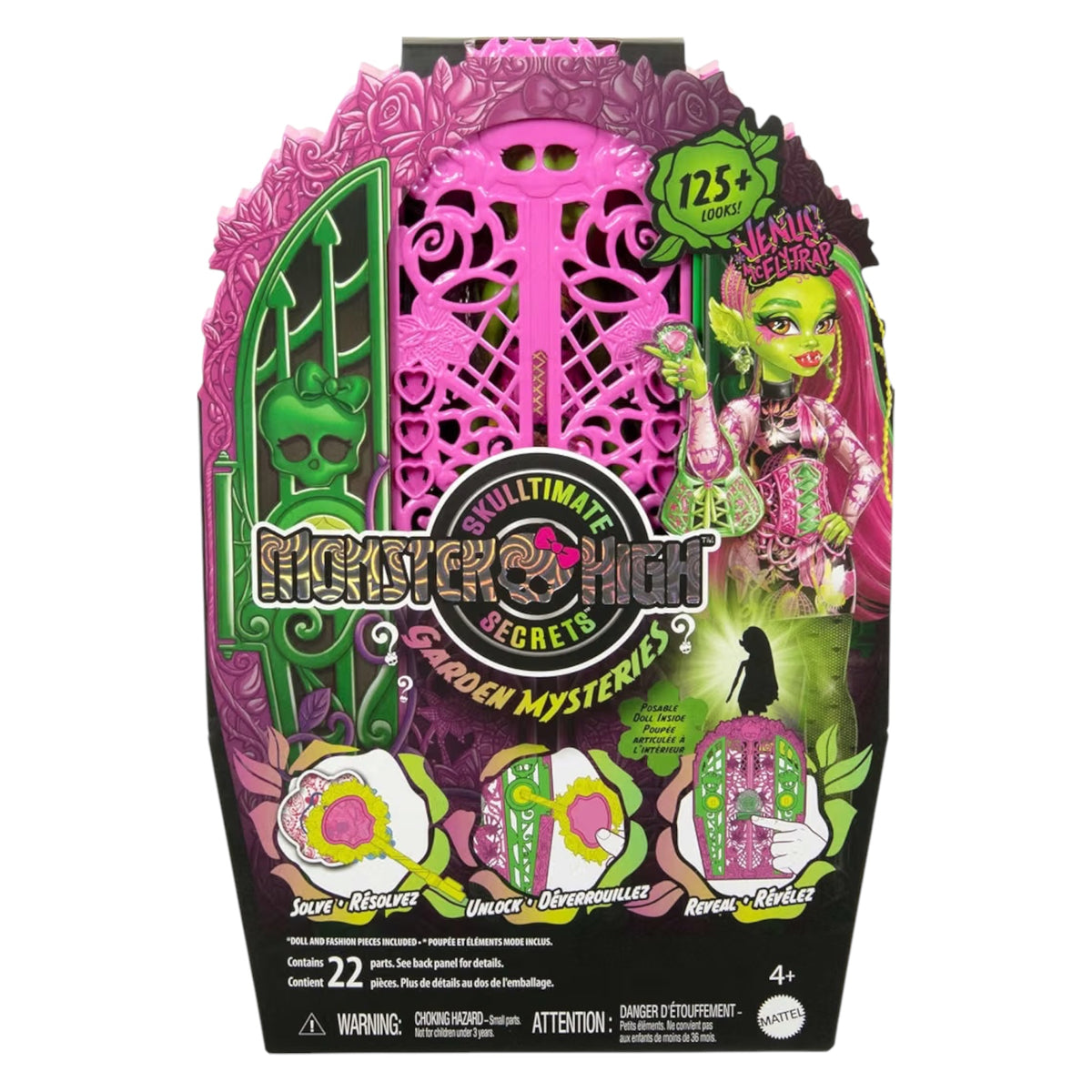 Mattel Monster High Segreti da Brivido Venus McFlytrap e I misteri in Giardino bambola con guardaroba, 19 accessori e abiti per il tea party