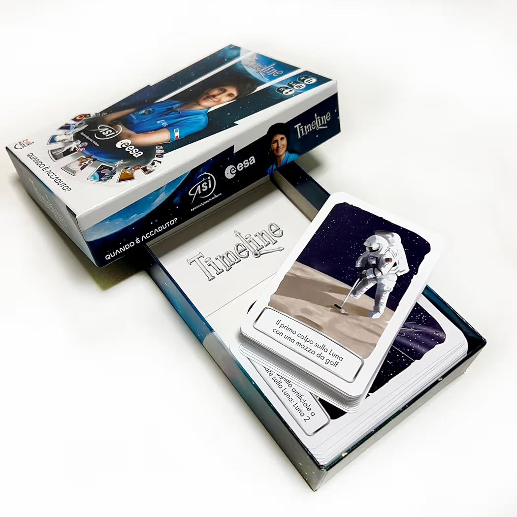 Asmodee Gioco da Tavolo 2-6 Giocatori TimeLine ASI ESA (Agenzia Spaziale Italiana e Agenzia Spaziale Europea) Metti Alla Prova le Tue Conoscenze sull'Astronomia 8 Anni