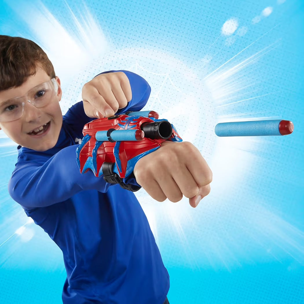 Marvel Nerf Spider-Man Thwip-Tech Blaster Include 3 dardi lancia ragnatele