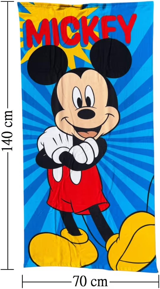 Telo mare Mickey Mouse Topolino Asciugamano da bagno 140 x 70 cm asciugamano in microfibra per bambini piscina spiaggia