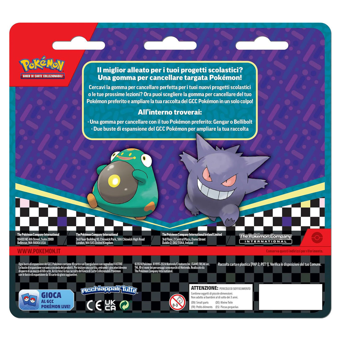 Bundle Pokemon da 2 Bustine con Gomma per cancellare (IT)