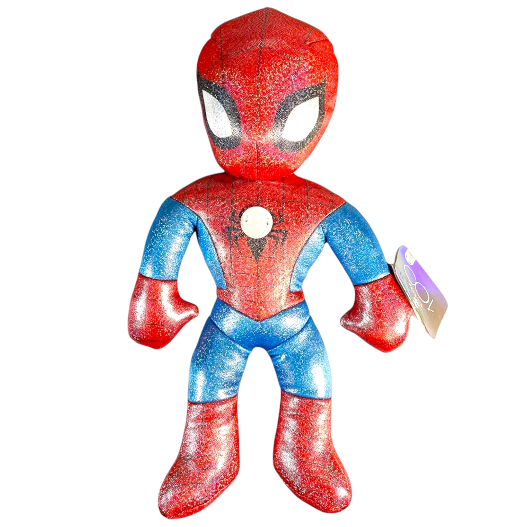 Peluche SPIDER-MAN Marvel 100 TH Cromato con Suono 38 cm