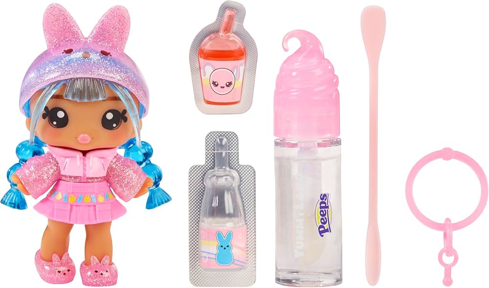 Yummiland x PEEPS Lip Gloss Doll - Maddie Mallows - Età 4+