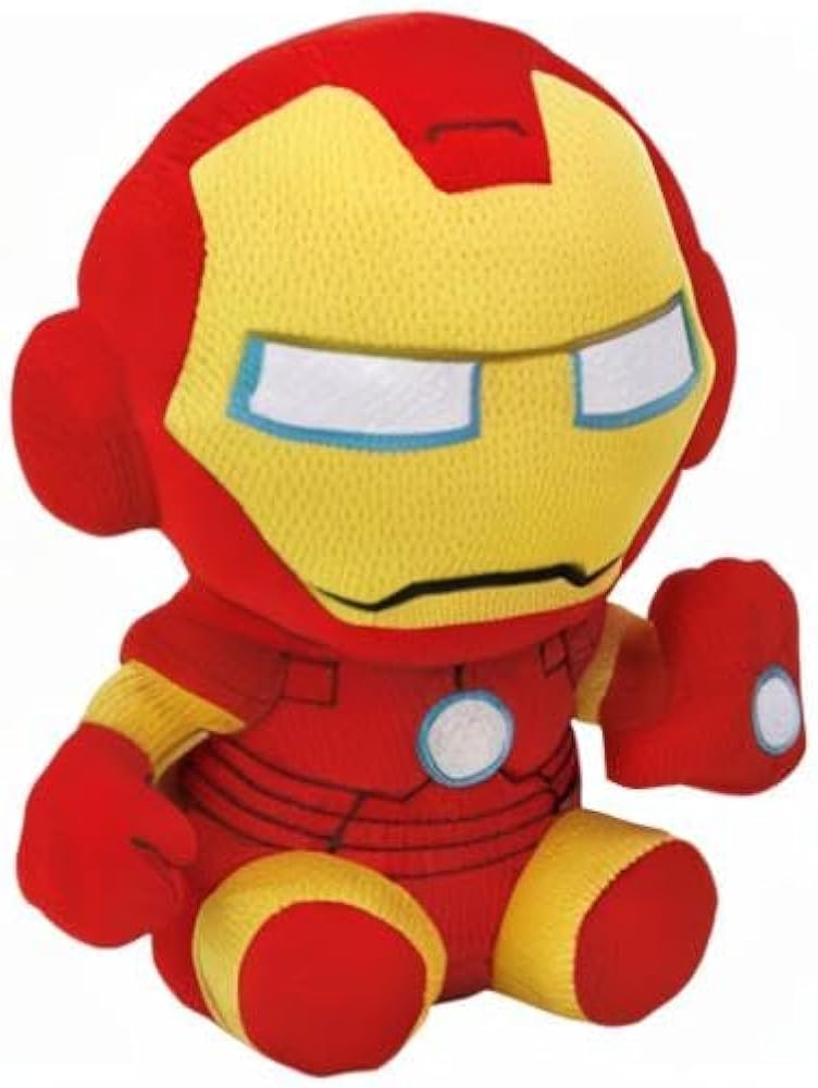 Ty Iron Man Collezione Marvel in Versione Floppy Morbido Peluche da Collezionare 20 cm