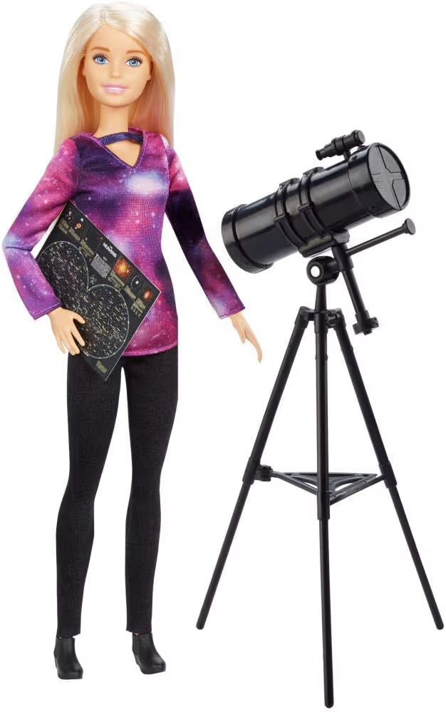 Barbie Carriere Astrofisica Bambola Bionda con Telescopio e Accessori