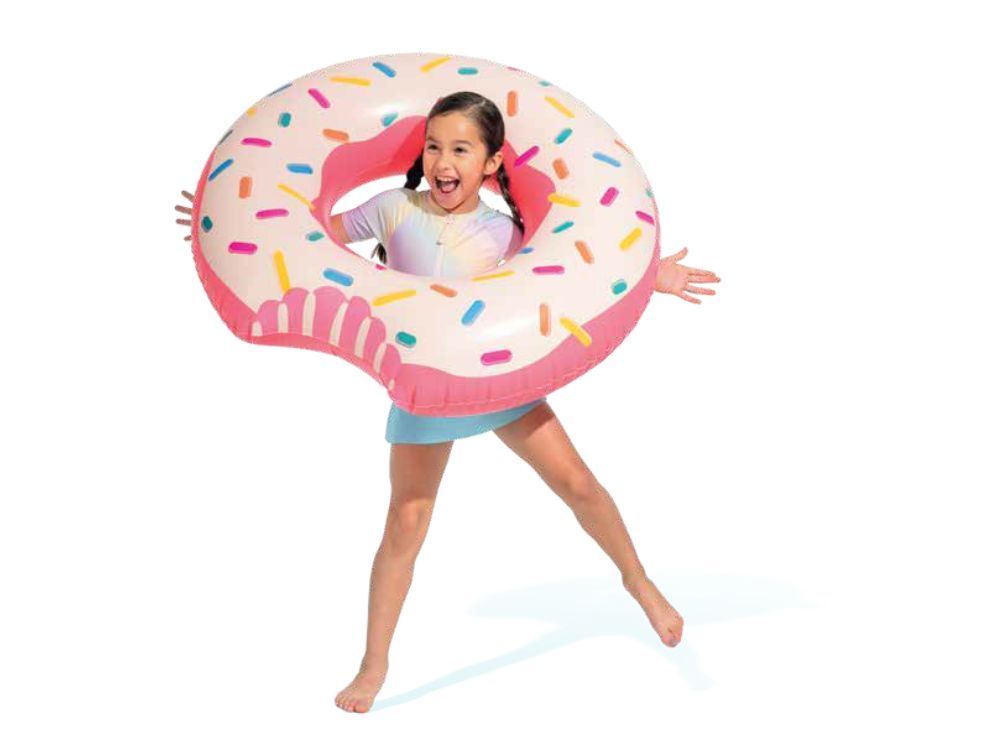 Intex Salvagente Ciambella gonfiabile Rosa Multicolore 107 cm