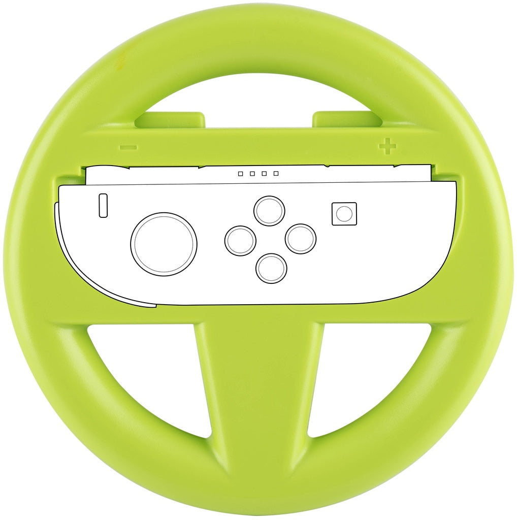 Qubick Pack 2 Volanti da Corsa - Nintendo Switch 2 (Verde/Giallo)