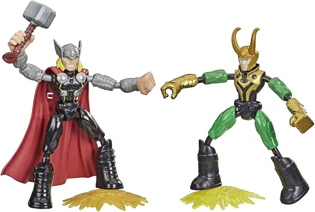 Hasbro Avengers Bend and Flex Thor vs Loki Action Figure, 15 cm