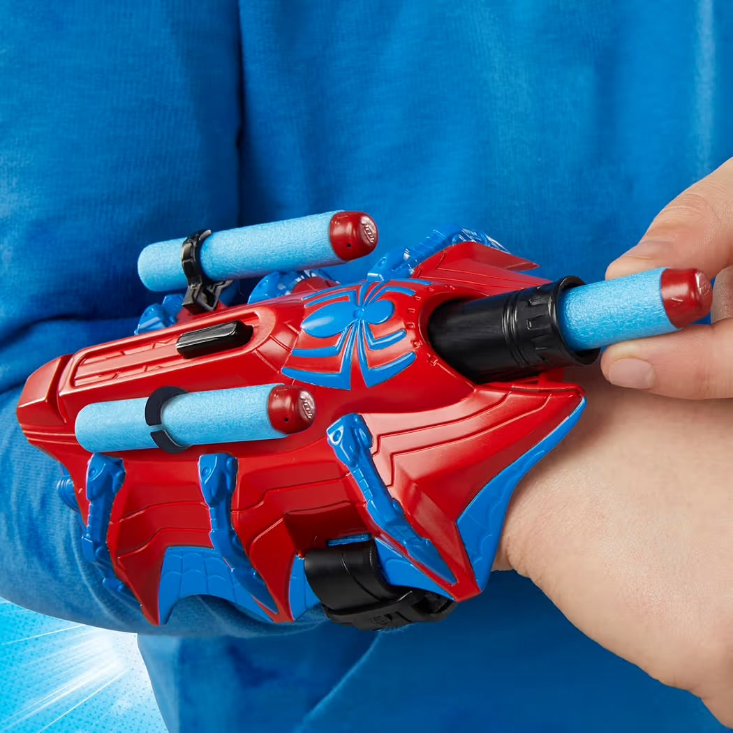 Marvel Nerf Spider-Man Thwip-Tech Blaster Include 3 dardi lancia ragnatele