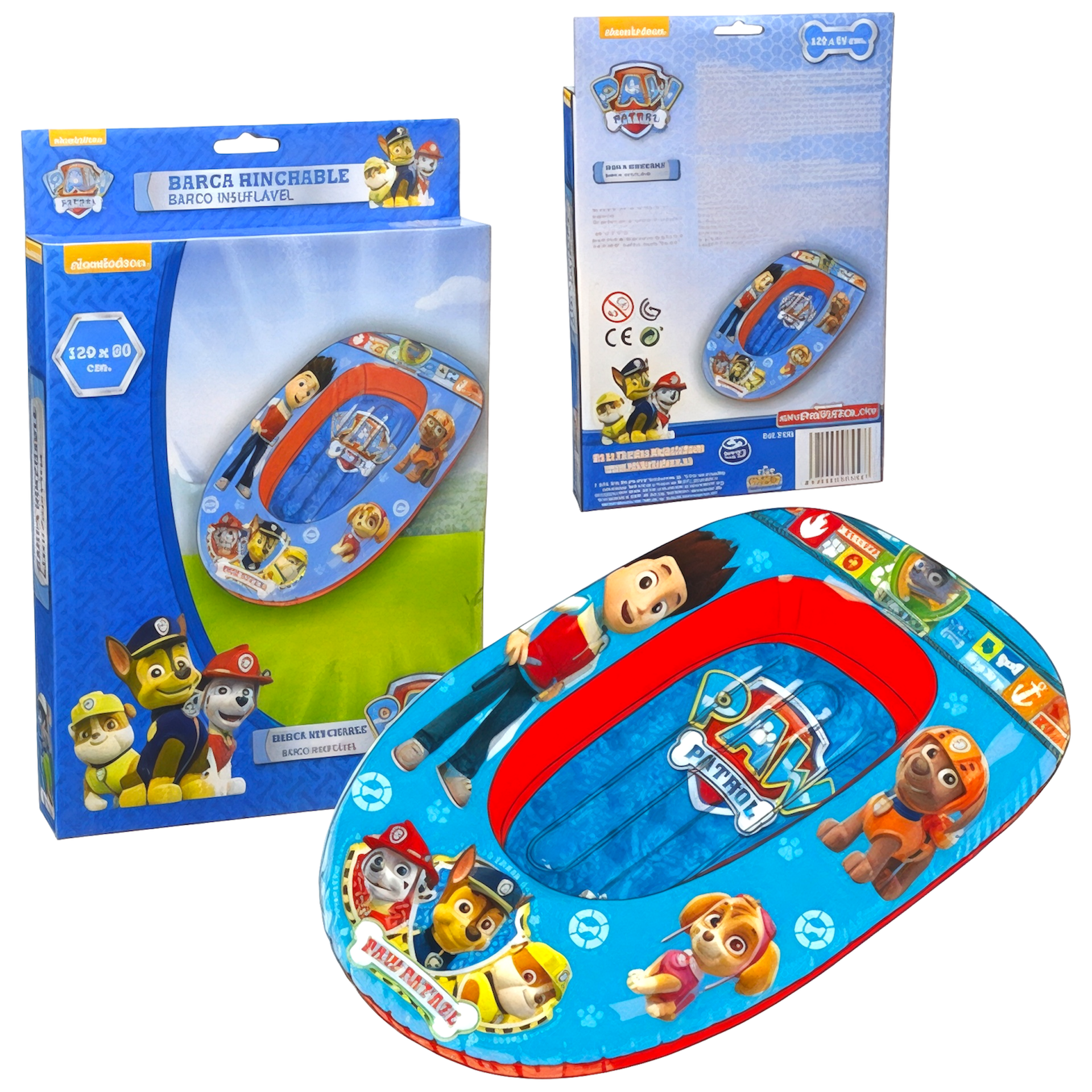 Paw Patrol Canotto Barca gonfiabile per Mare, Piscina e Relax Estivo 120 cm