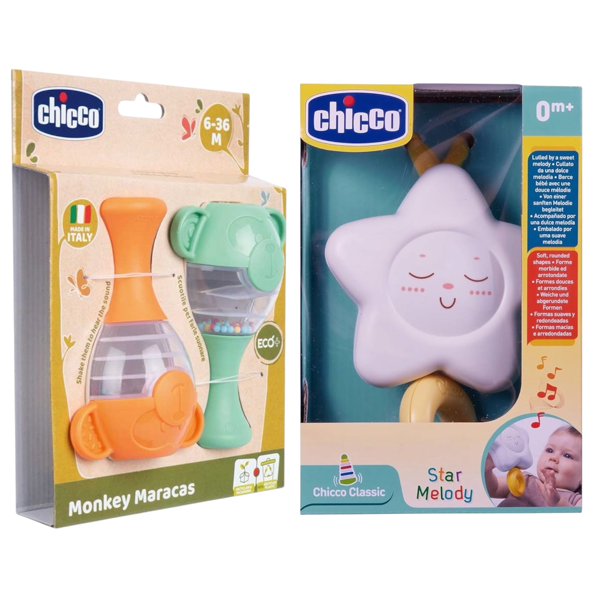 Chicco Carillon Stella e Sonaglini Scimmie Sonoro Maracas