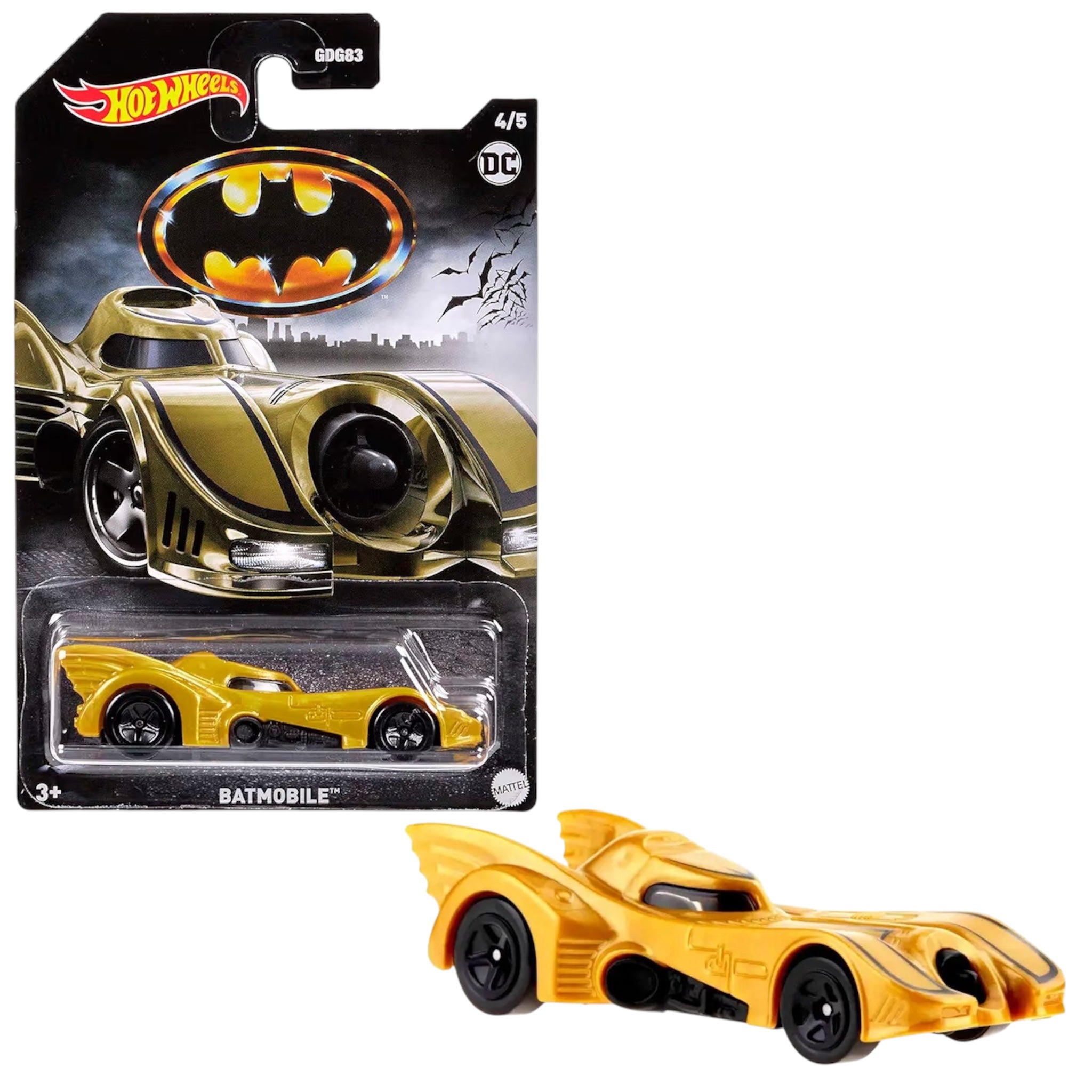 Mattel Hot Wheels Batman DC Batmobile Batman vs Superman 5/5 macchinina die-cast in scala 1:64 veicolo del Cavaliere Oscuro da collezionle