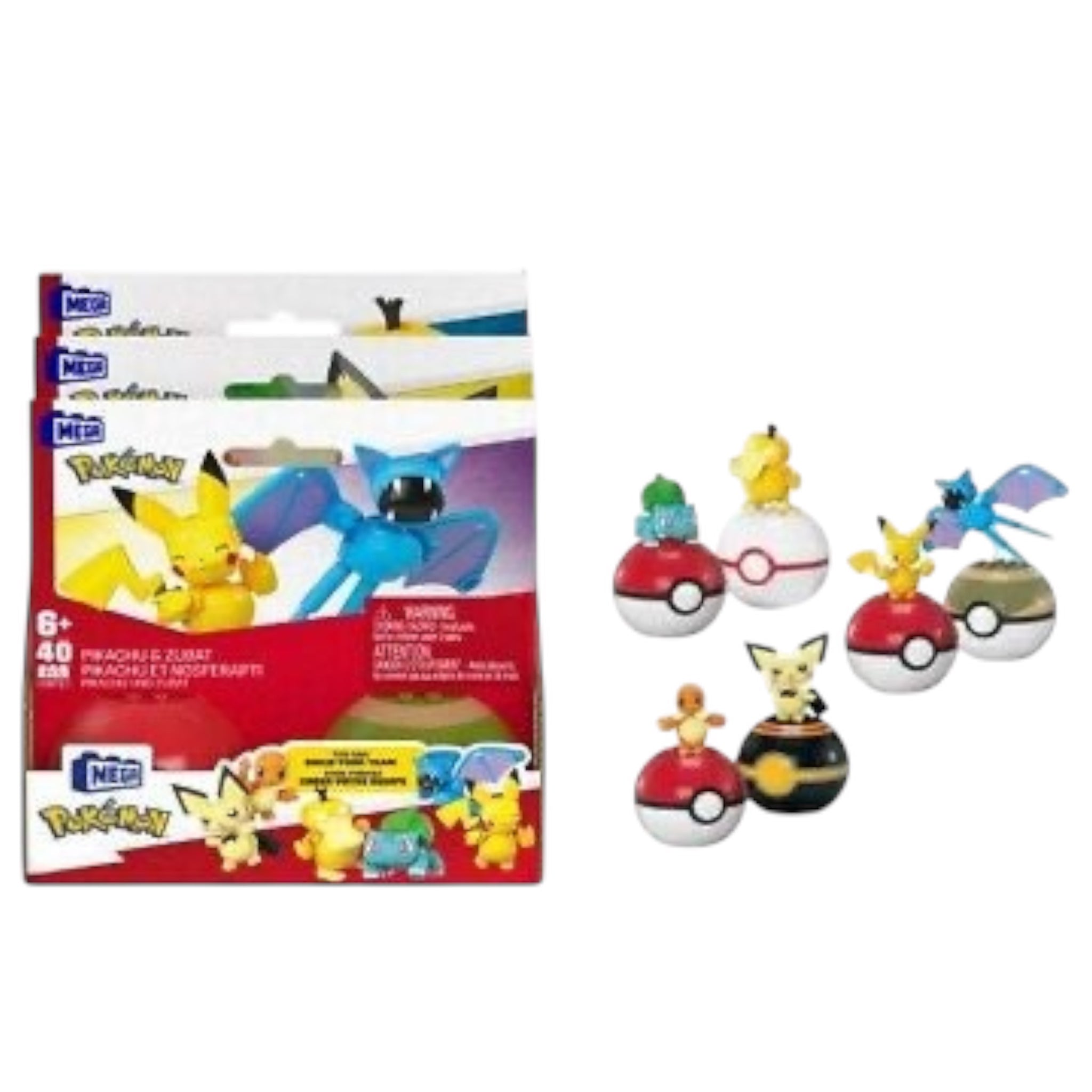 MEGA Pokémon - Set Poké Balls con Pikachu e Zubat