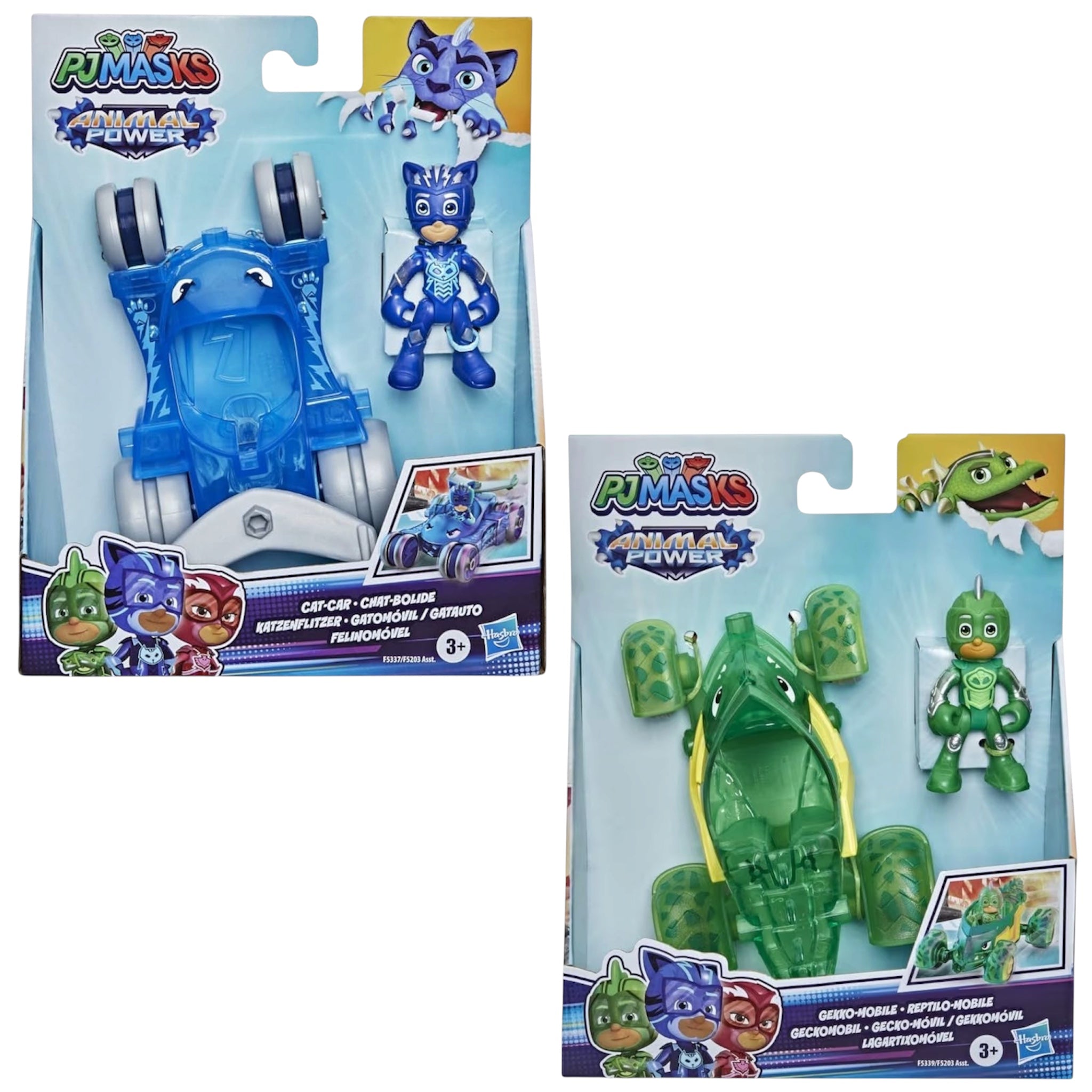 Hasbro Pj Masks Animal Power Gekko e Gatto Boy Pigiamini Mobile
