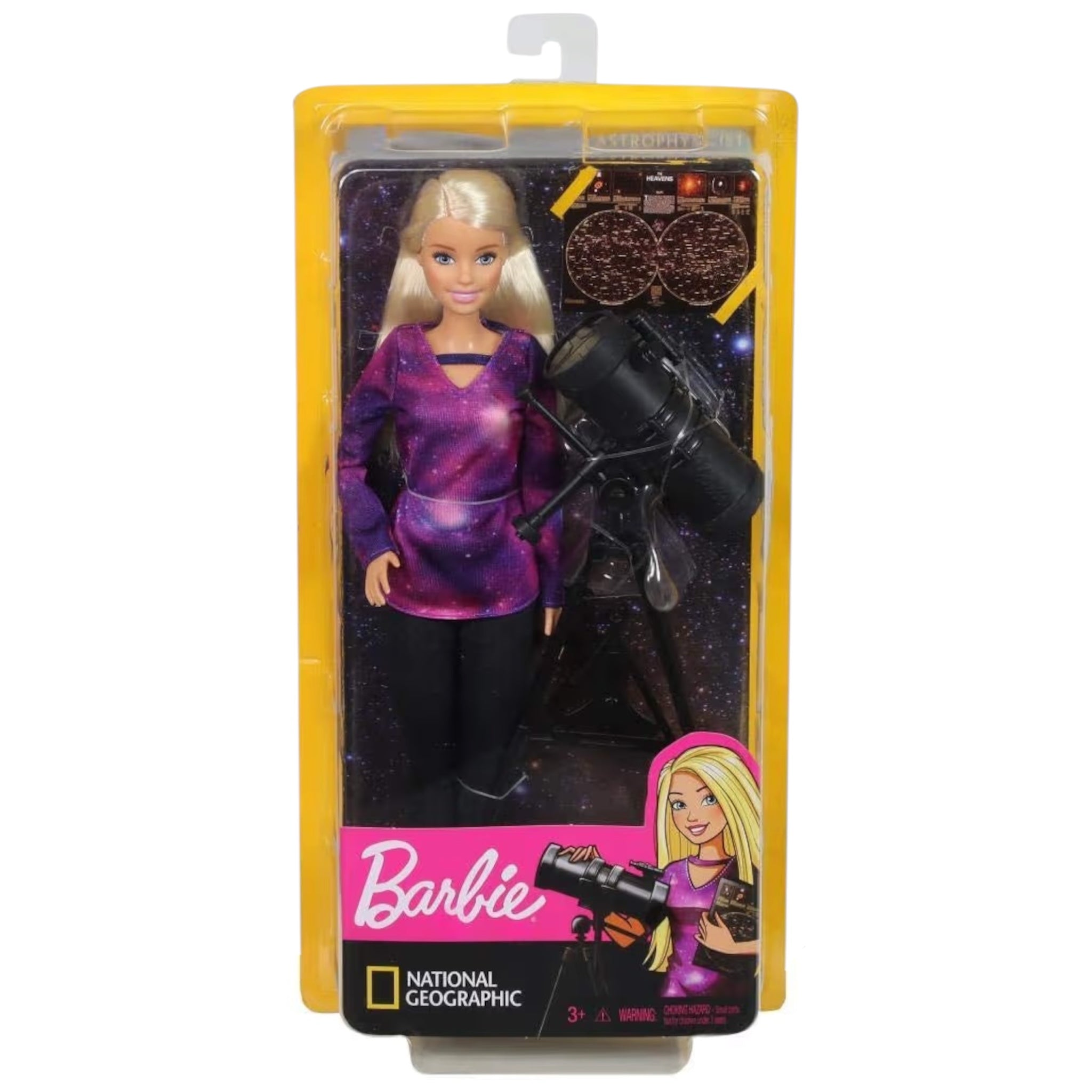Barbie Carriere Astrofisica Bambola Bionda con Telescopio e Accessori