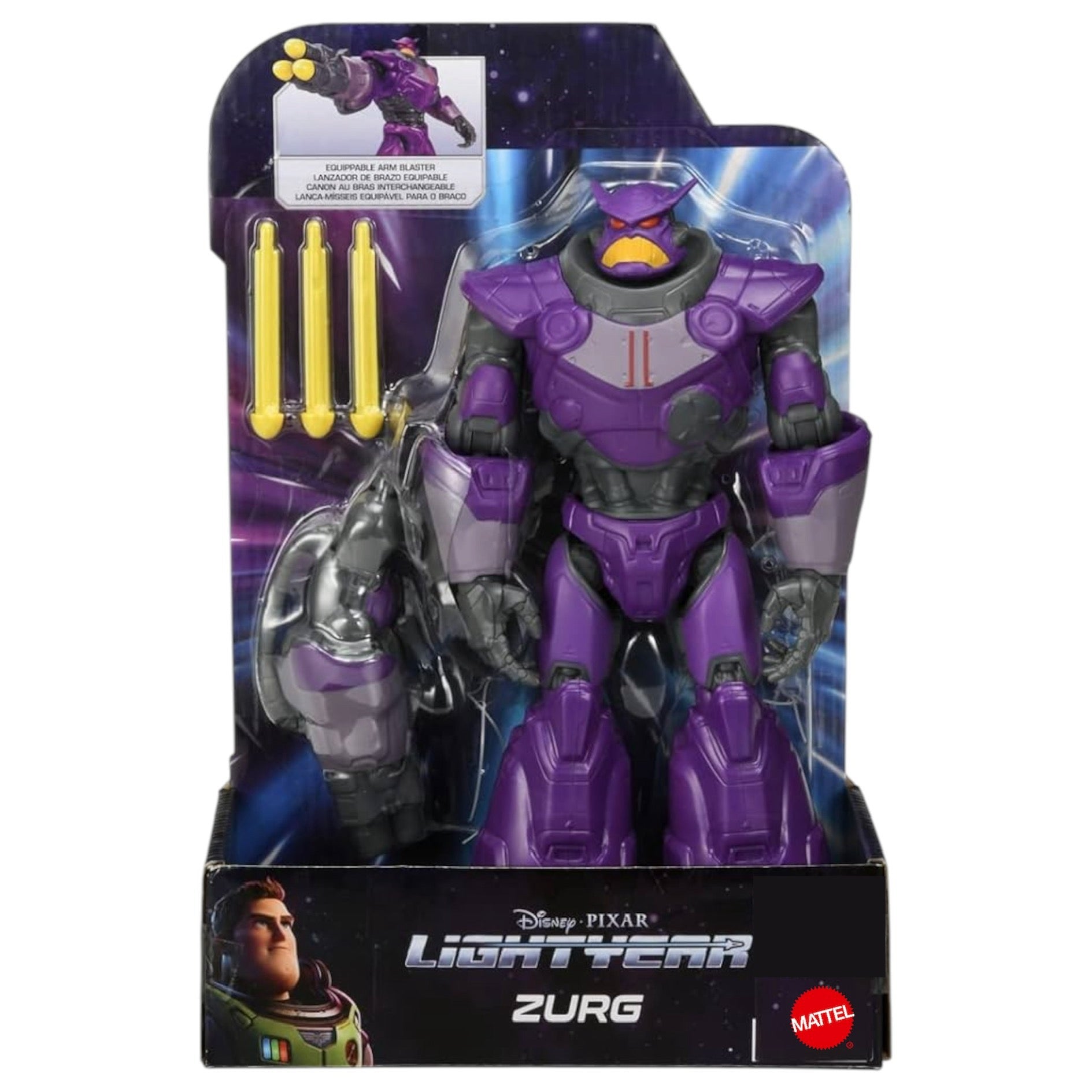 Mattel Disney Pixar Lightyear Zurg Action Figure 25 cm HHJ72 Nemico di Buzz Lightyear