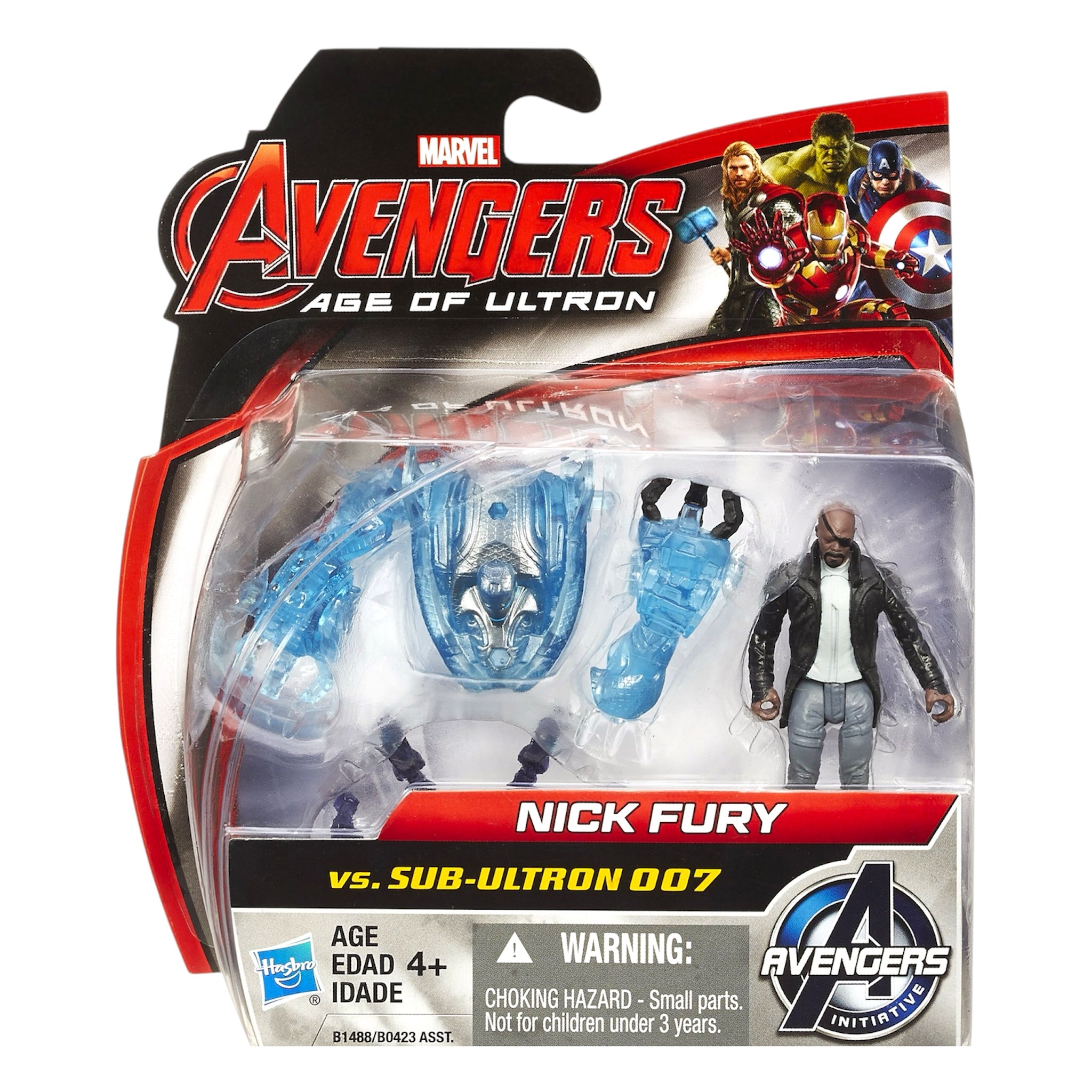 Hasbro Marvel Avengers Age of Ultron Nick Fury Vs Sub Ultron 007 - Confezione di statuette da 6,3 cm