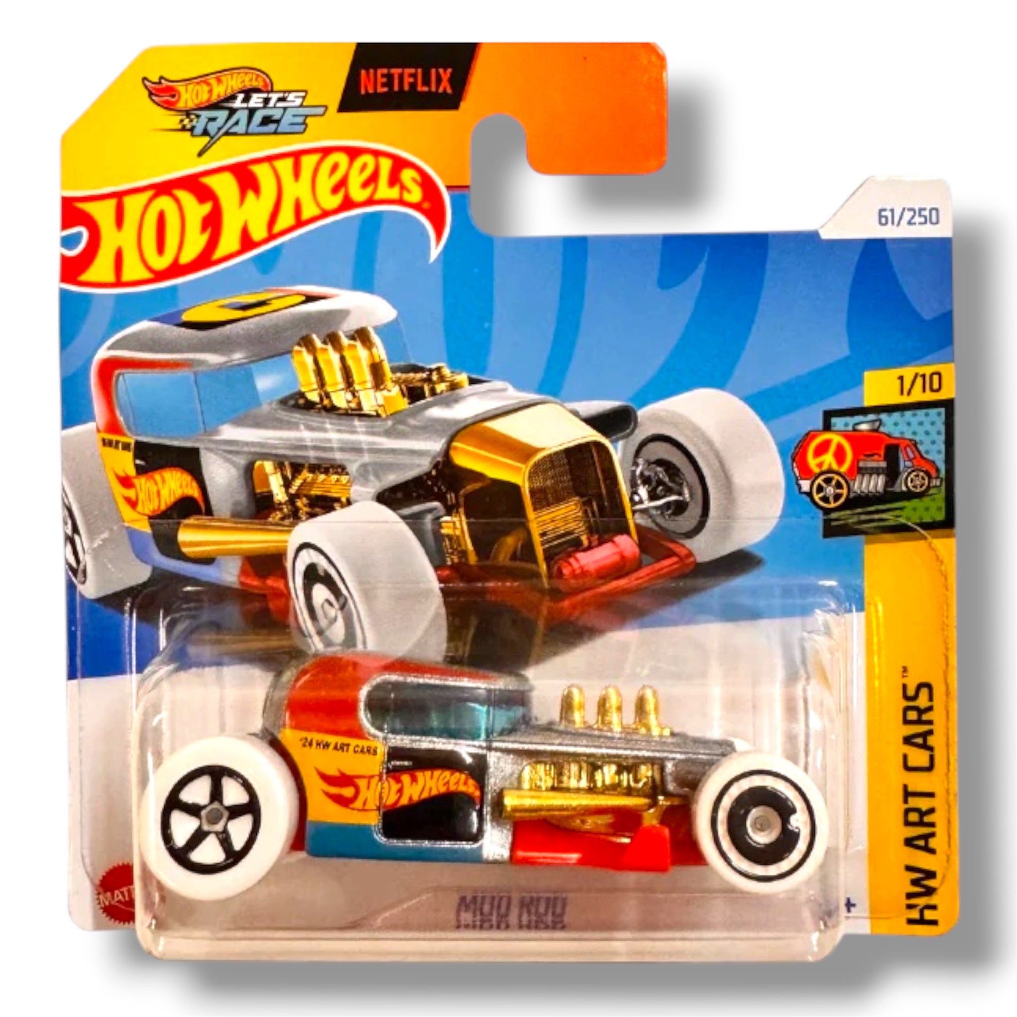 Mattel Hot Wheels Mod Rod HW Art Cars 1/10 Silver Gold Diecast Cars Veicolo
