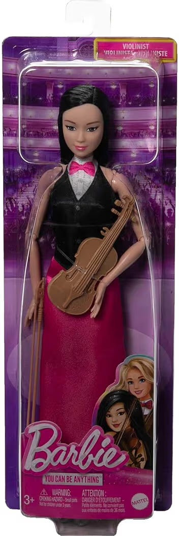 Mattel Barbie Carriere Violinista bambola musicista con accessori violi e archetto 3+ anni HKT68