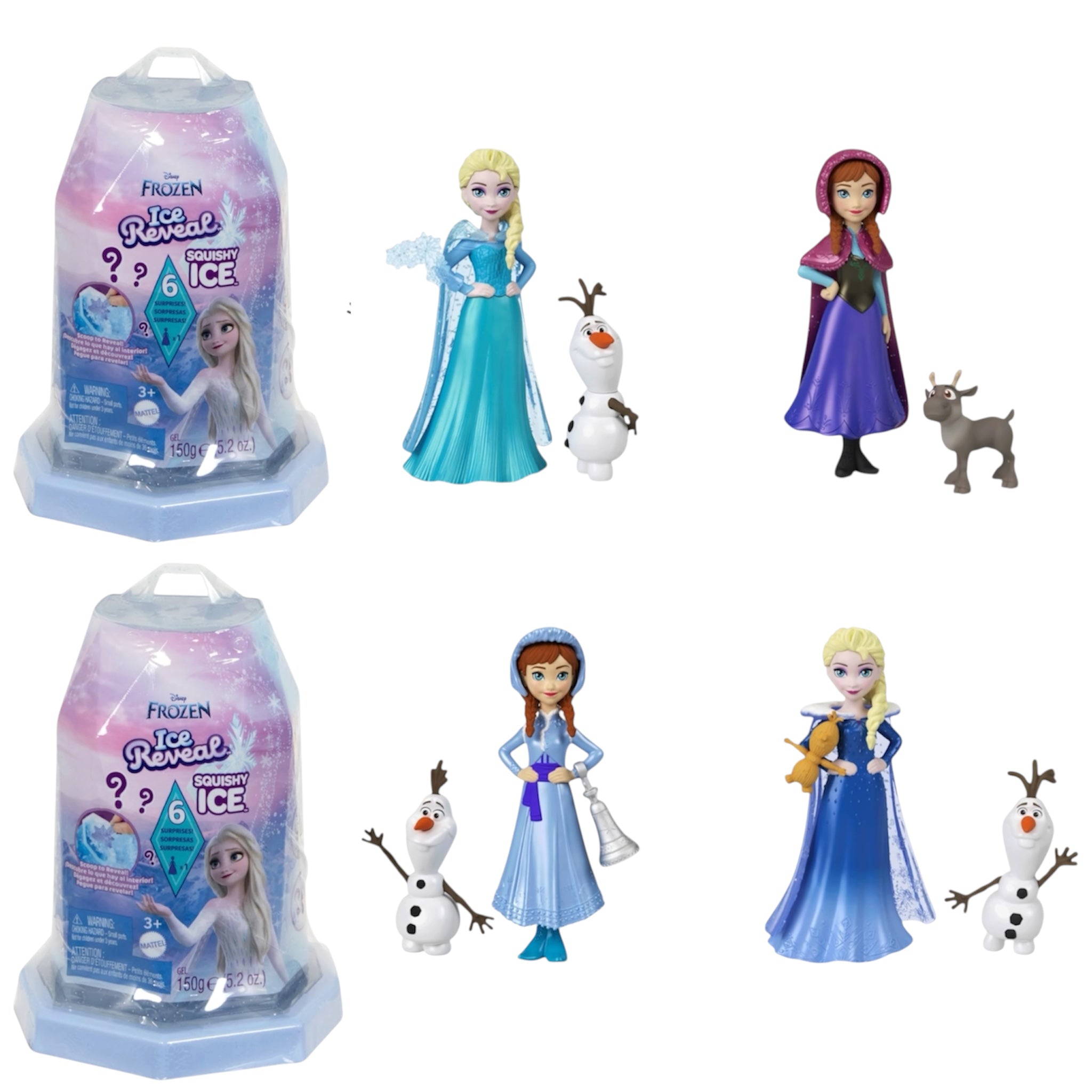 Mattel Disney Frozen Ice Reveal 2 pz Mini bambole