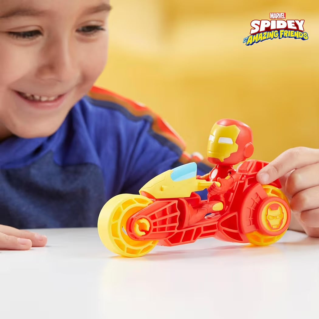 Hasbro Marvel Spidey Iron Man con Motocicletta