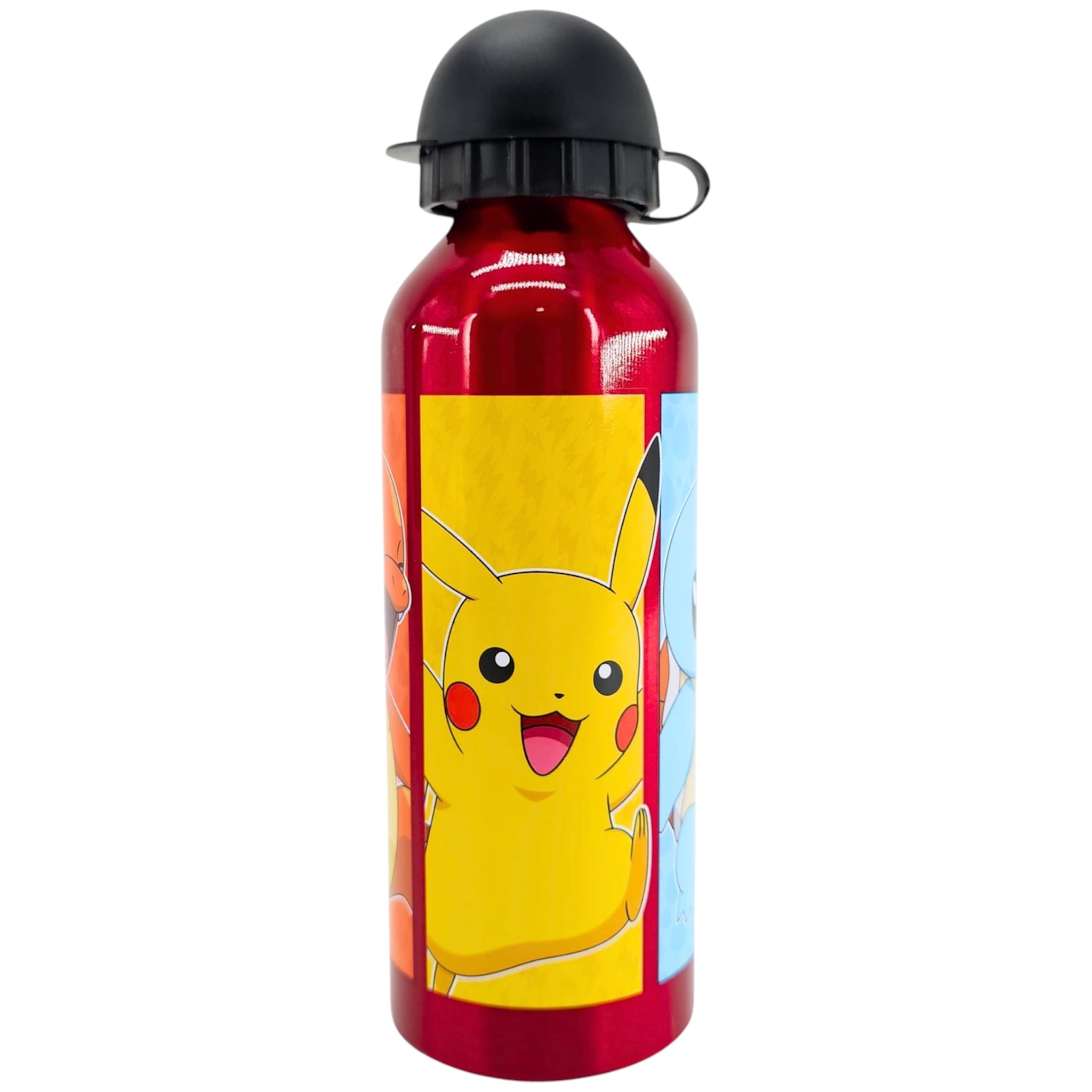 Pokemon Borraccia Riutilizzabile di Pikachu Bulbasaur Squirtle e Charmander in Alluminio Bottiglia per Ragazzi da Viaggio Capacità 500 ml
