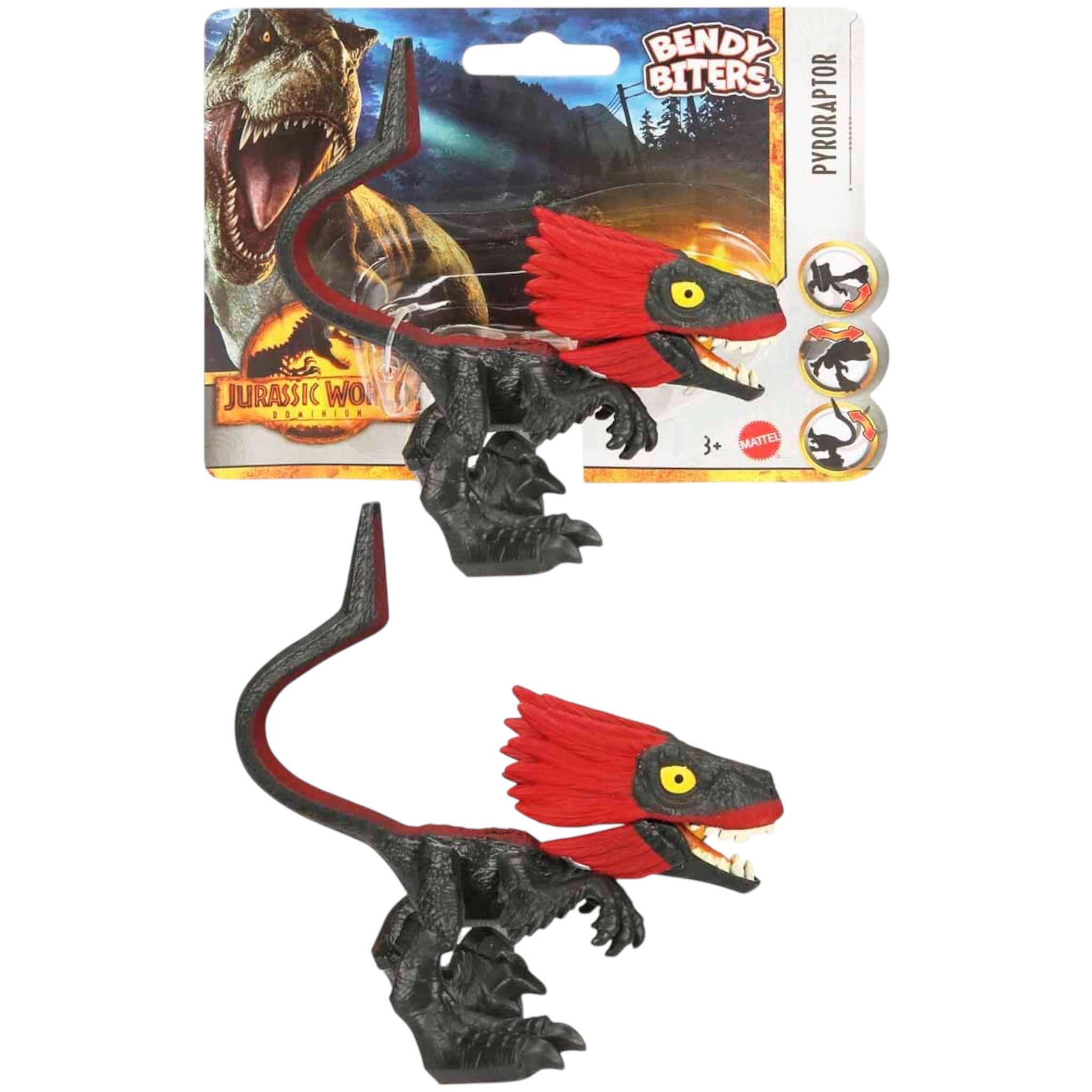 Mattel Jurassic World Bendy Biters Pyroraptor