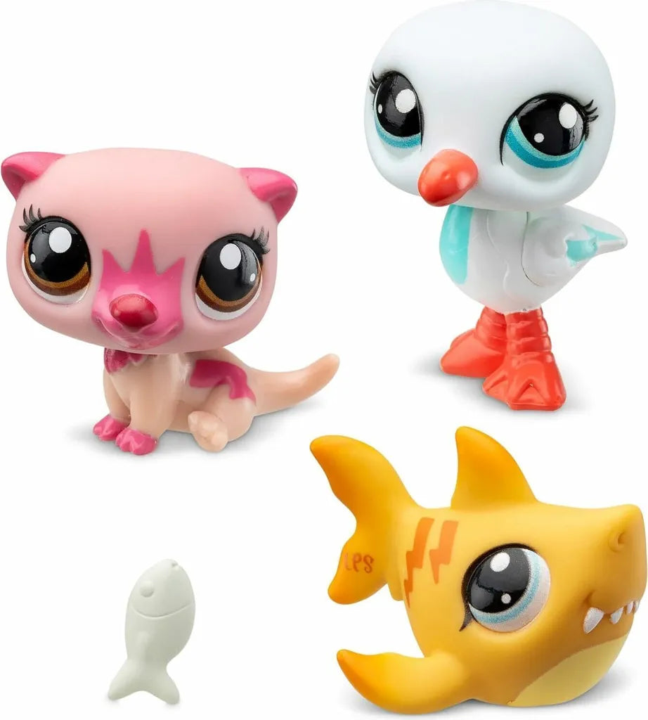 BANDAI Littlest Pet Shop Set di 3 figurine Tubo