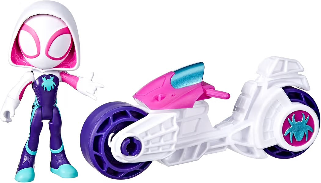 Hasbro Spidey and Friends Motocicletta con personaggio Ghost Spider