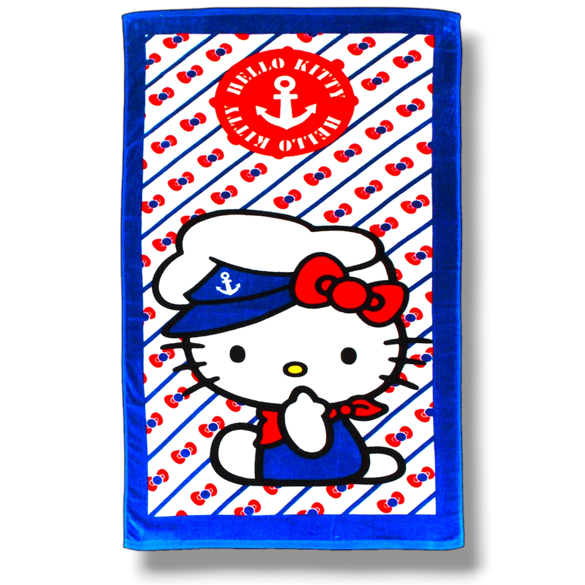 Telo Mare HELLO KITTY Marinaio Asciugamano da spiaggia e piscina in microfibra asciugatura rapida, ultra morbido 70x140 cm