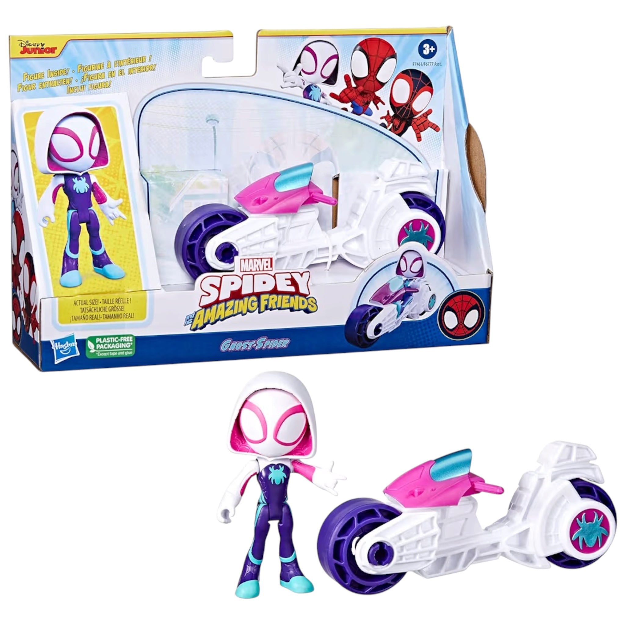 Hasbro Spidey and Friends Motocicletta con personaggio Ghost Spider