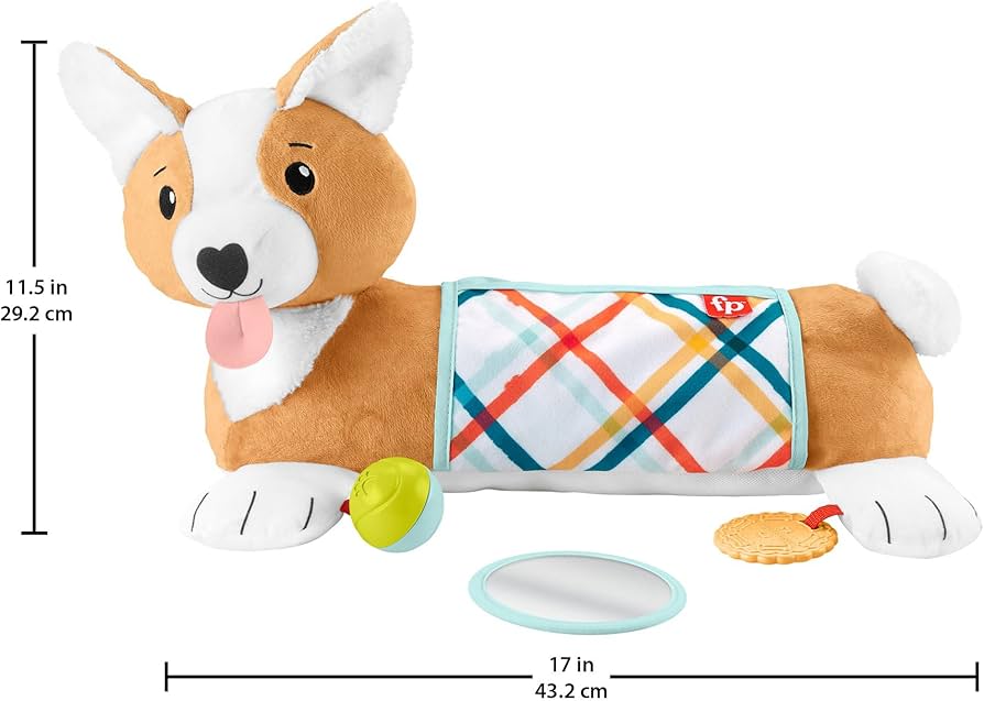 Fisher-Price Cuscino Corgi Tummy Time 3 in 1