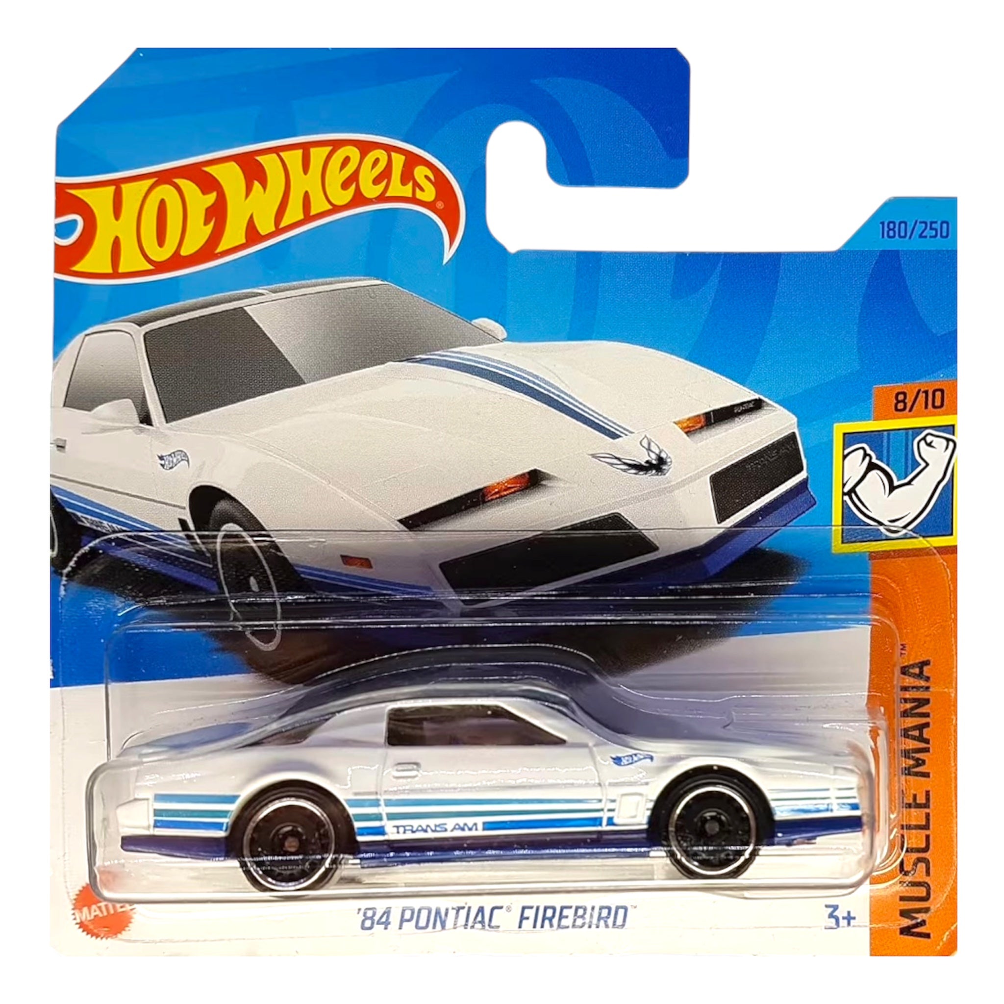 Mattel Hot Wheels ’84 Pontiac Firebird 2023 Bianco Muscle Mania 8/10 HKK92 Modellino Auto