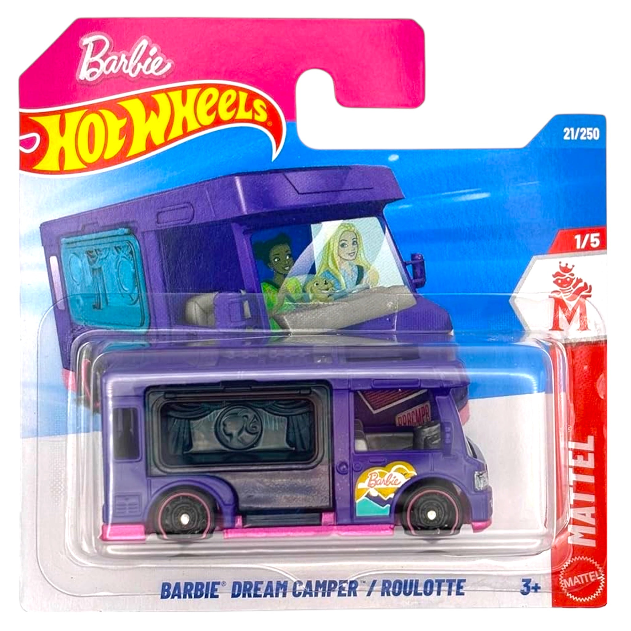 Hot Wheels Barbie Dream Camper - Mattel 1/5 Short Card (121/250) 1:64