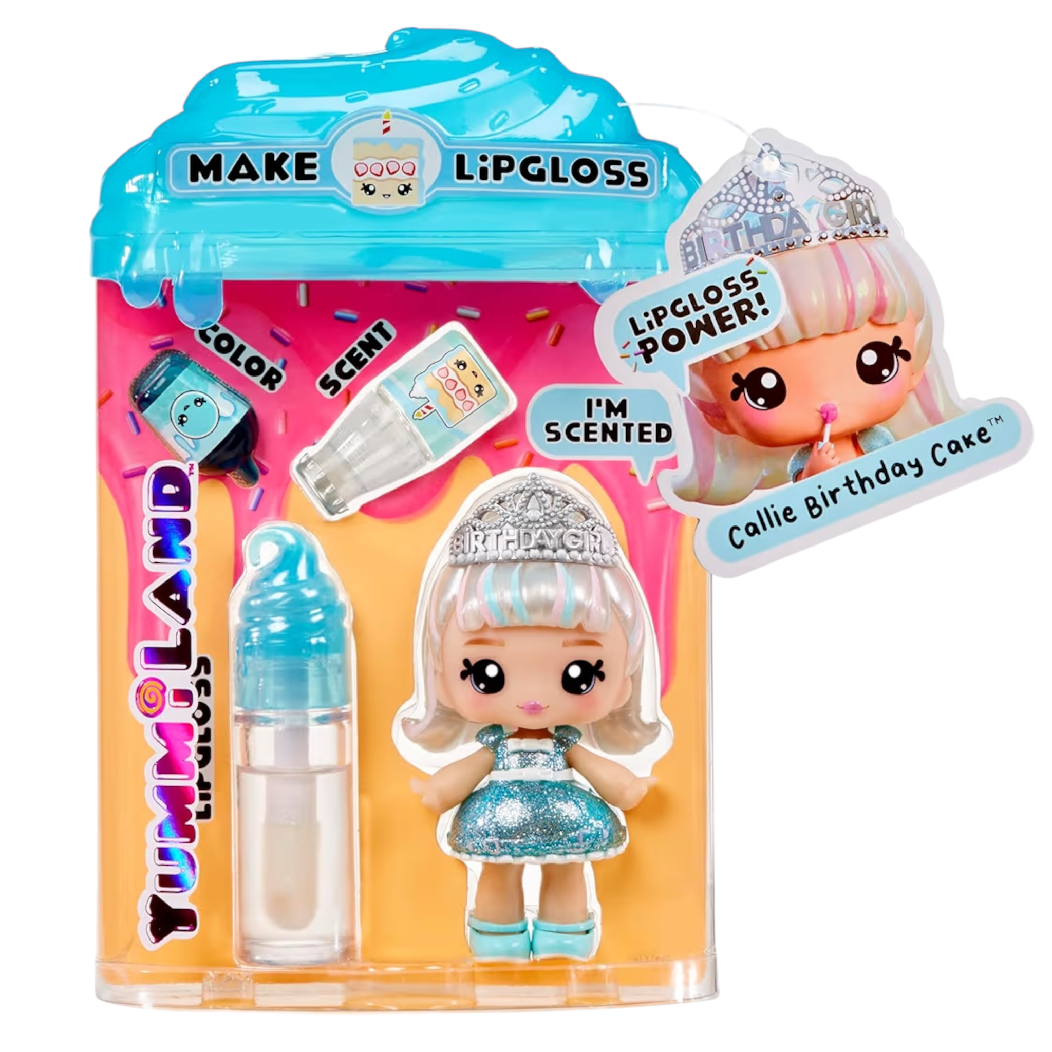 YUMMILAND Lipgloss Doll - Callie Birthday Cake