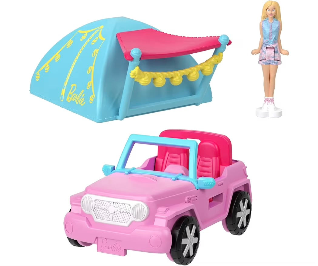 Mattel Barbie Mini BarbieLand Jeep Fuoristrada HYF43 con Mini Bambola e Veicolo