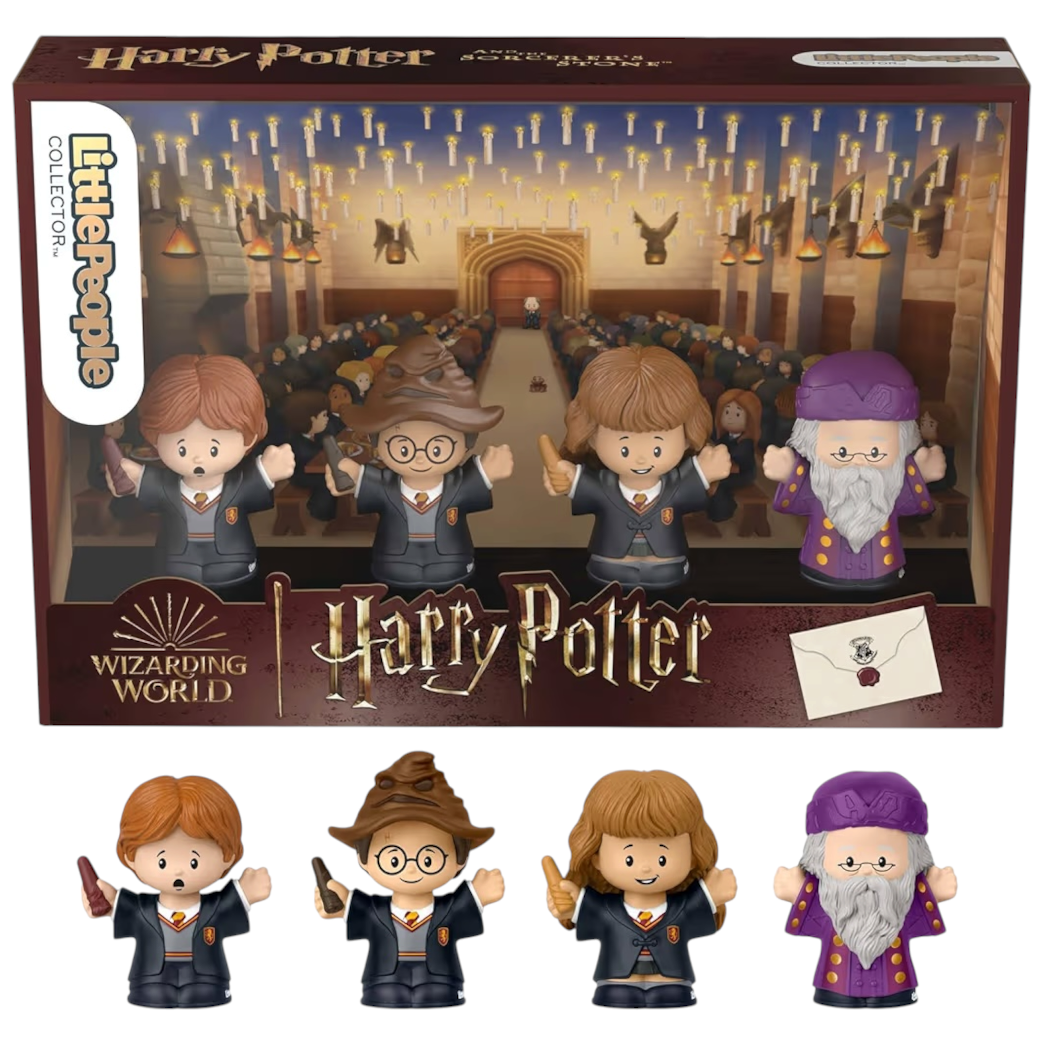 Mattel Fisher-Price Little People Collector Harry Potter e la Pietra Filosofale Edizione Speciale Film set per adulti e fan 4 personaggi