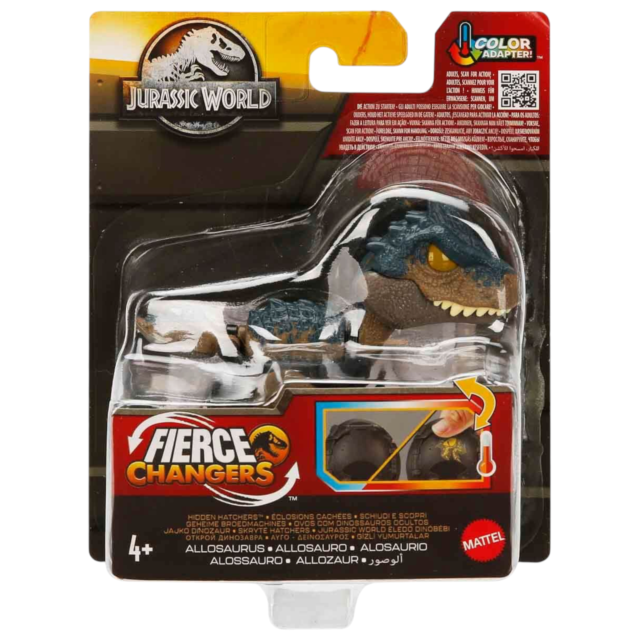 Mattel Jurassic World Allosaurus Trasformazione 2 in 1 HVB15